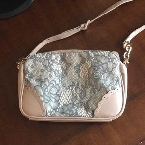 Nude lace purse